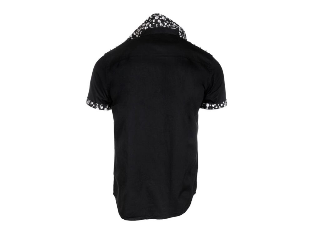 Rock Roll N Soul Glen - Black Short Sleeve Studded Shirt-