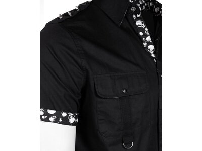 Rock Roll N Soul Glen - Black Short Sleeve Studded Shirt-