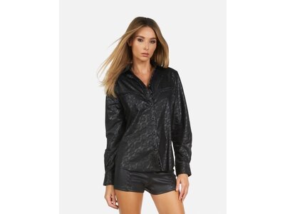 Rock Roll N Soul Leather & Lace- Women's Shirt - Black