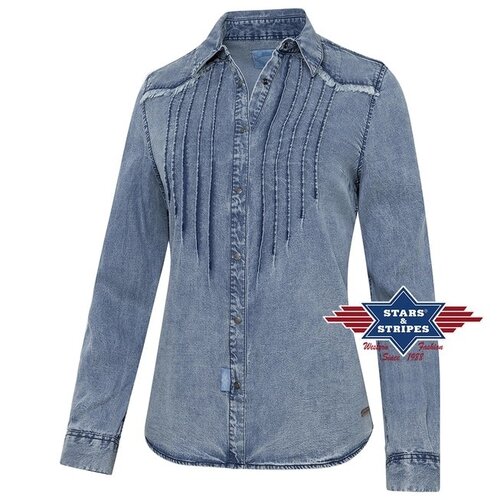 Stars & Stripes Blue Denim Striped Shirt-