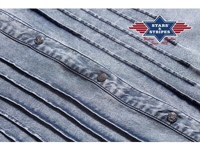 Stars & Stripes Blue Denim Striped Shirt-