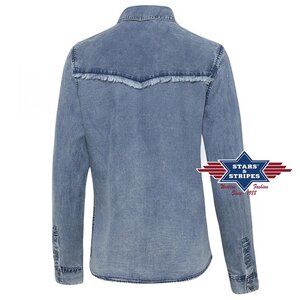 Stars & Stripes Blue Denim Striped Shirt-