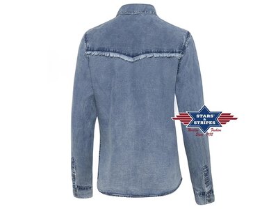 Stars & Stripes Blue Denim Striped Shirt-