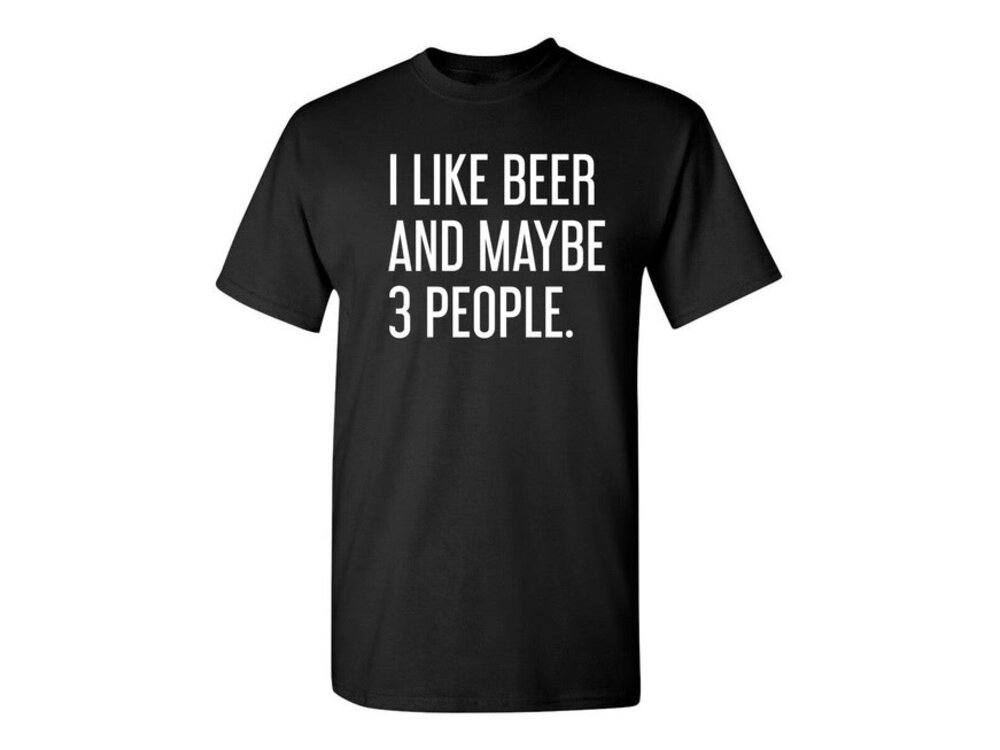 Feelin Good Tees Beer and Three People - Graphic Tee