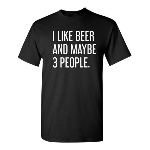 Feelin Good Tees Beer and Three People - Graphic Tee