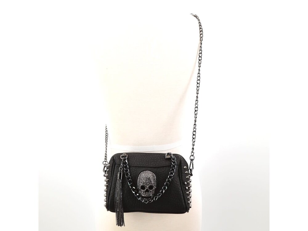 Studded Skull Shoulder Bag