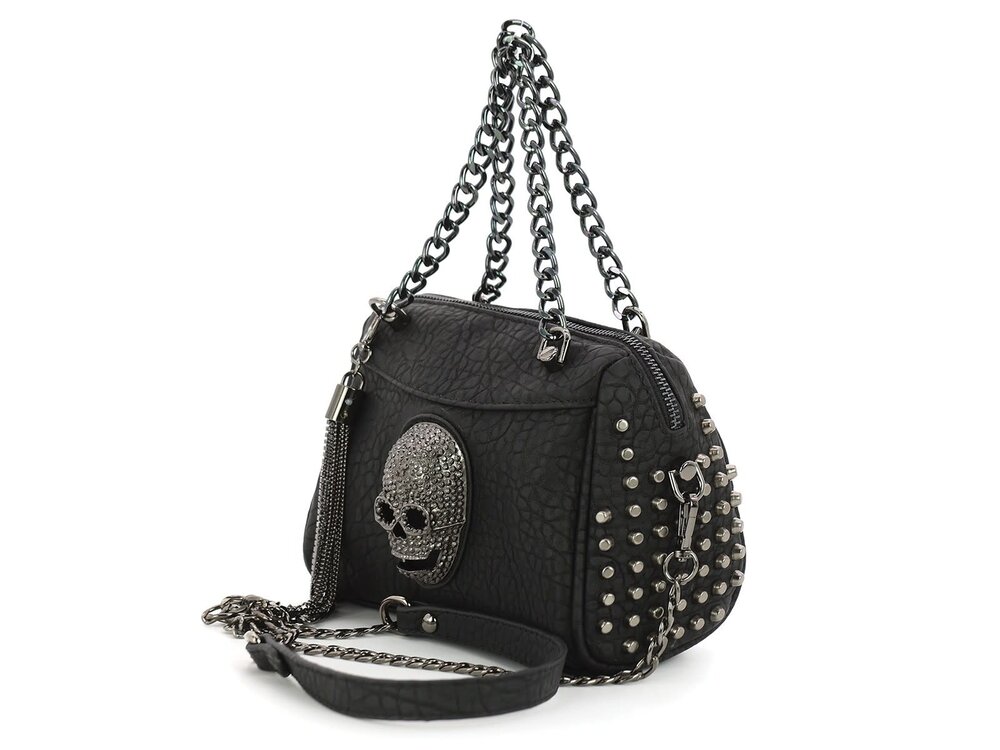 Studded Skull Shoulder Bag