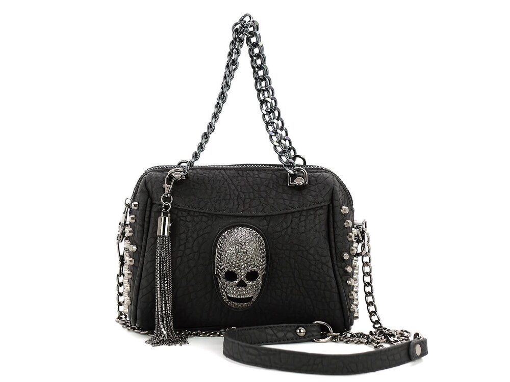 Studded Skull Shoulder Bag