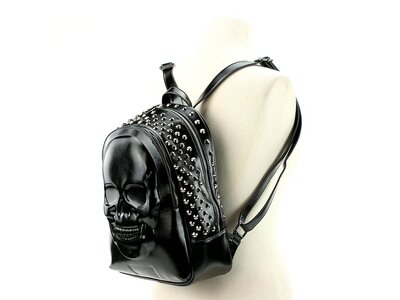 Skull Embossed Backpack