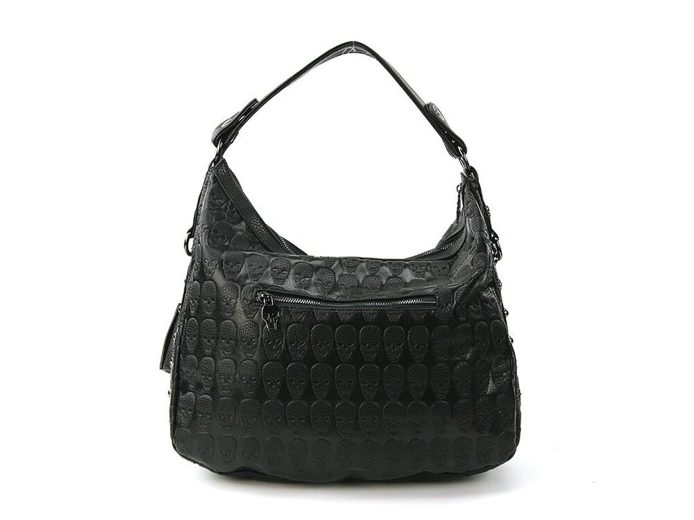 Studded Skull Hobo Bag