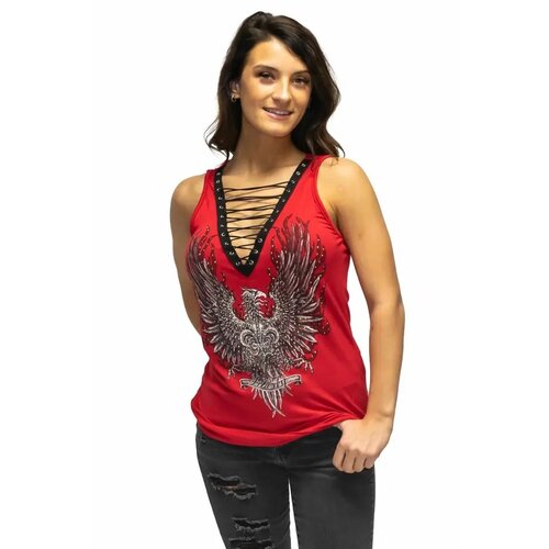 Liberty Wear Eagle Crest Tank- Red - 7571 -