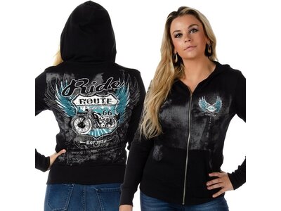 Liberty Wear Route 66 Zip Hoodie- 8153