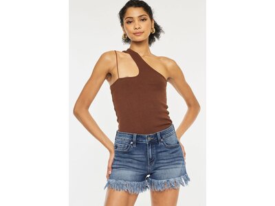 KanCan Mid-Rise Fray Hem- Dark- KC9214QD