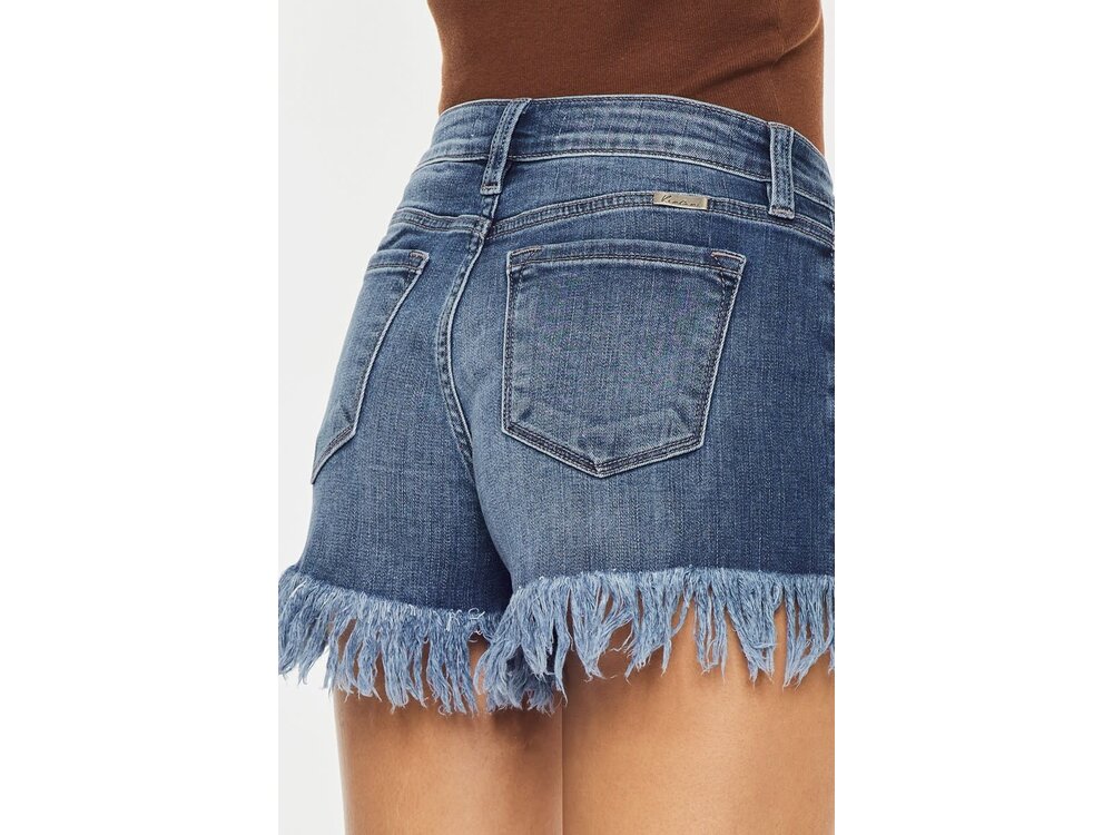 KanCan Mid-Rise Fray Hem- Dark- KC9214QD