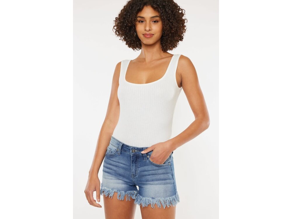 KanCan Mid-Rise Fray Hem- Med- KC9214QM