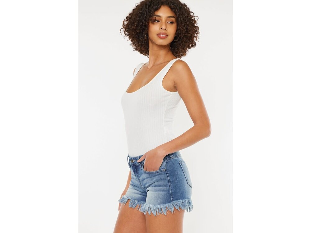 KanCan Mid-Rise Fray Hem- Med- KC9214QM