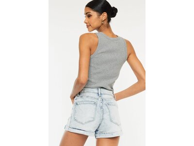 KanCan Light Wash High Rise Short- Side Panel - KC6357L
