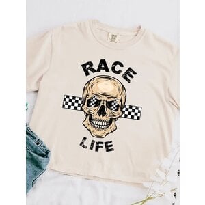 Race Life - Graphic Tee - Ivory -