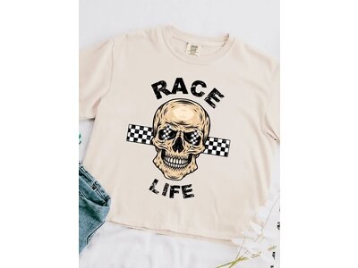 Race Life - Graphic Tee - Ivory -