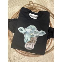 Sunshine Cow - Graphic Tee- Black -