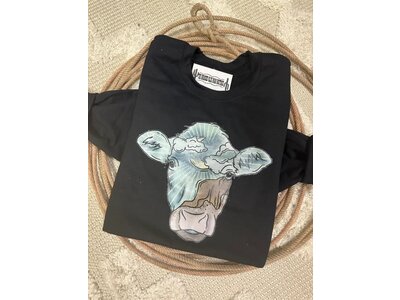 The Branded Blue Roan Sunshine Cow - Graphic Tee- Black -