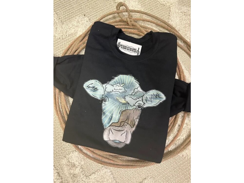 The Branded Blue Roan Sunshine Cow - Graphic Tee- Black -