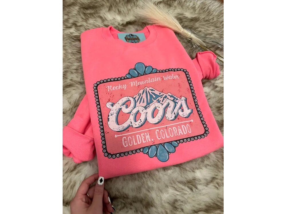 The Branded Blue Roan Rocky Mountain Water- Graphic Tee- Pink -