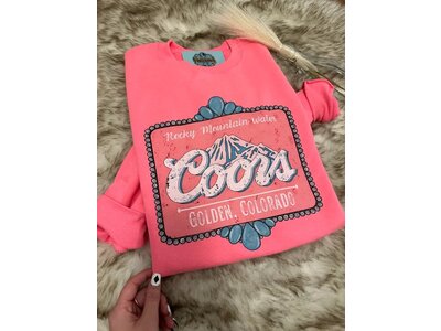 The Branded Blue Roan Rocky Mountain Water- Graphic Tee- Pink -