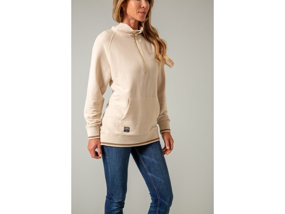 Kimes Ranch Hazer - Quarter Zip Sweatshirt- Off White-