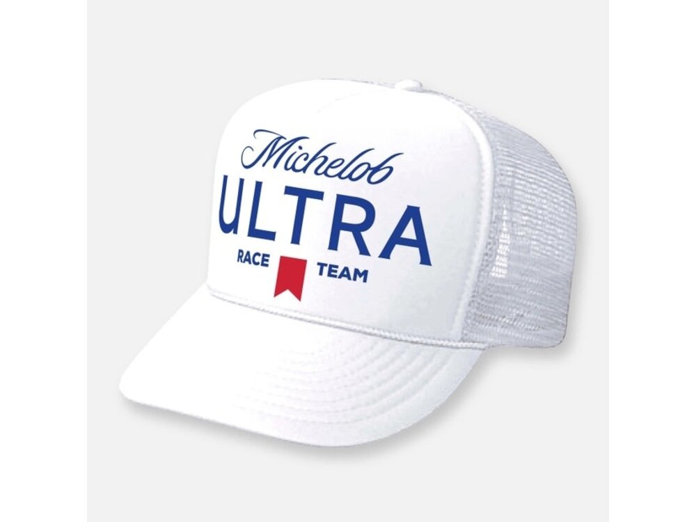 webig Michelob Ultra Racing Hat- White Curved Bill
