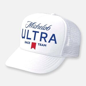 webig Michelob Ultra Racing Hat- White Curved Bill
