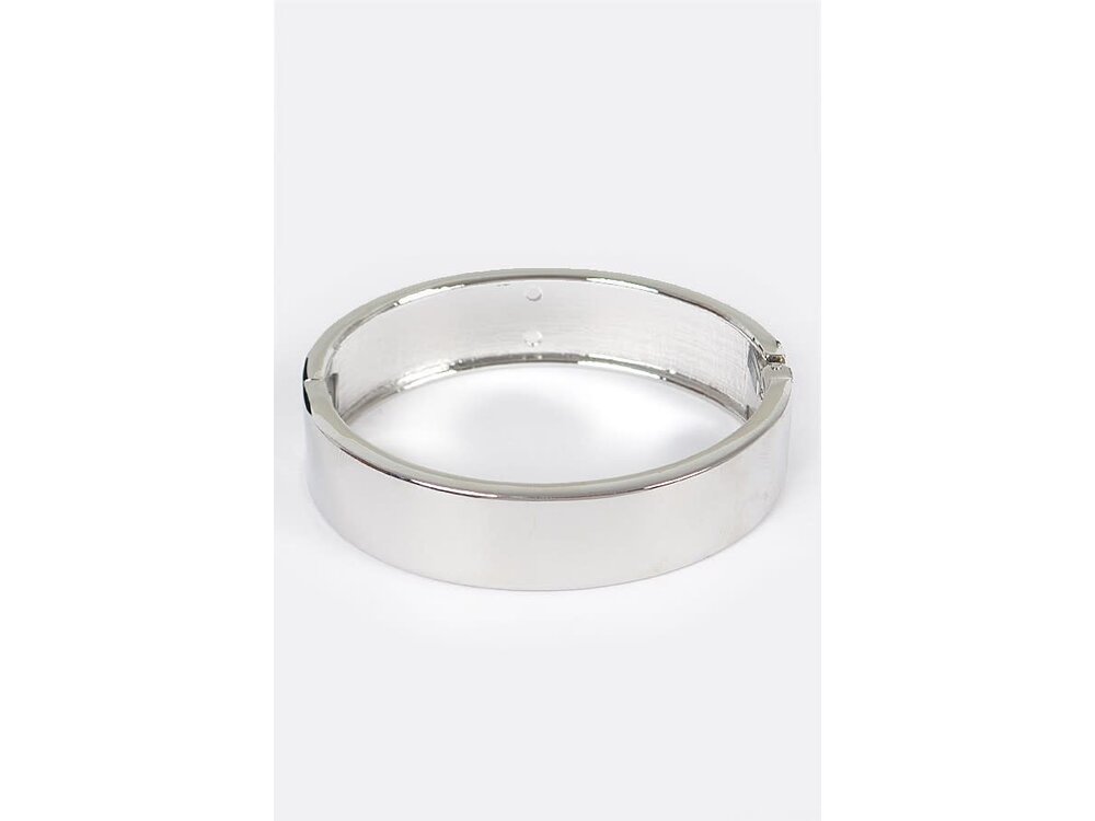 Simple Bangle - Silver- AMBR2155