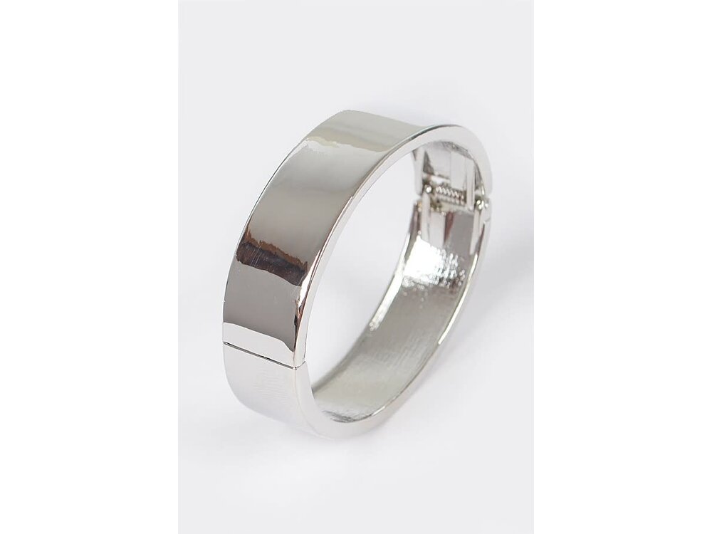 Simple Bangle - Silver- AMBR2155