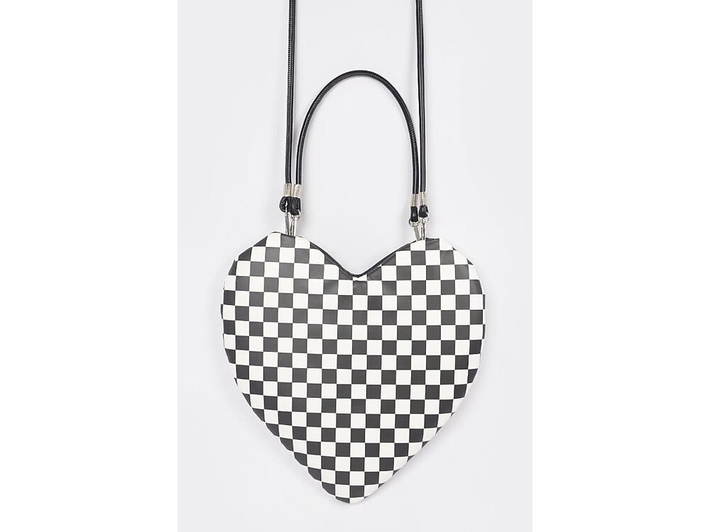 Checkerboard Heart Bag-