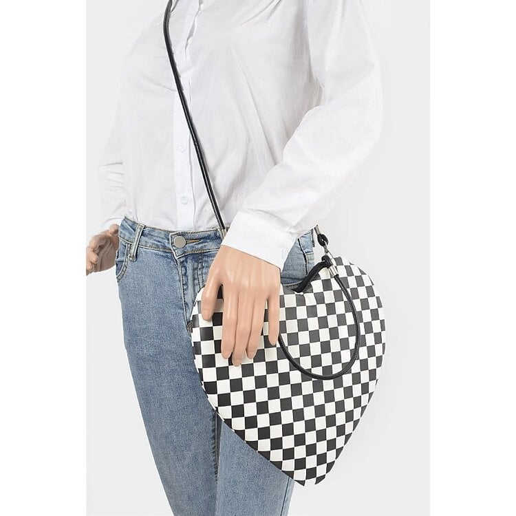 Checkerboard Heart Bag-
