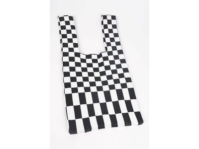 Checkered Stretch Shoulder Bag