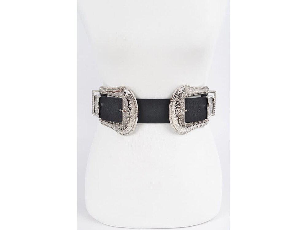 Swirl Double Buckle Belt -