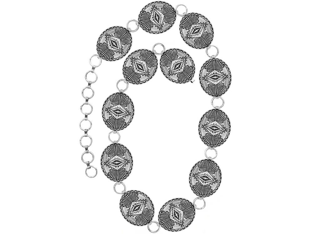 Blandice Jewelry Concho Belt- SX0038- Silver- L/XL