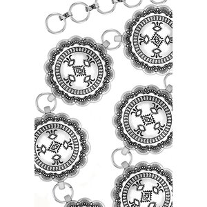 Blandice Jewelry Concho Belt- SX0075- Silver- L/XL