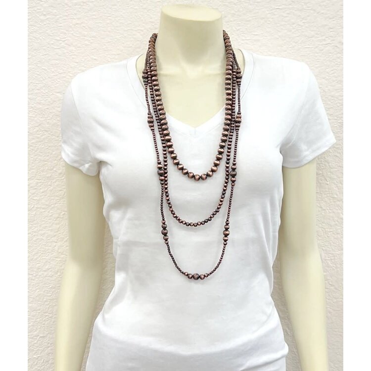 Isac Trading Copper Navajo Pearl Necklace- 736392