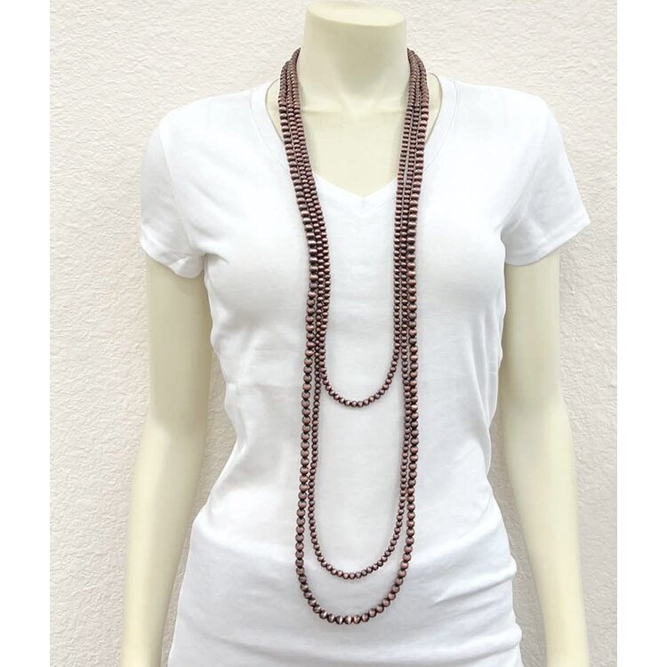 Isac Trading Copper Navajo Pearl Necklace- 736579