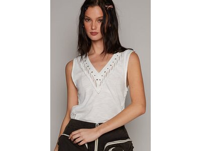 Pol Charlotte Tank - FKT897 - Ivory -