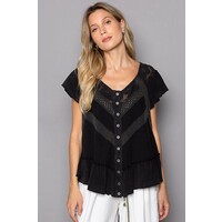 Amelia Top- FWT423- Black