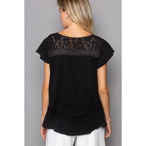 Pol Amelia Top- FWT423- Black