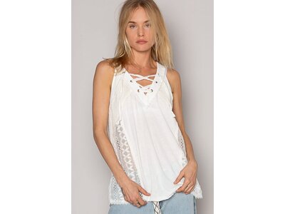 Pol Isabella Tank - GKT226 - Off-White -
