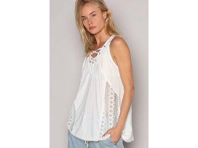Pol Isabella Tank - GKT226 - Off-White -
