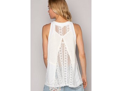 Pol Isabella Tank - GKT226 - Off-White -