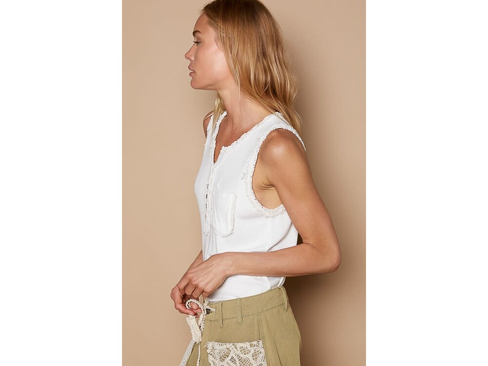 Pol Hazel Tank - UKT289 - Off-White