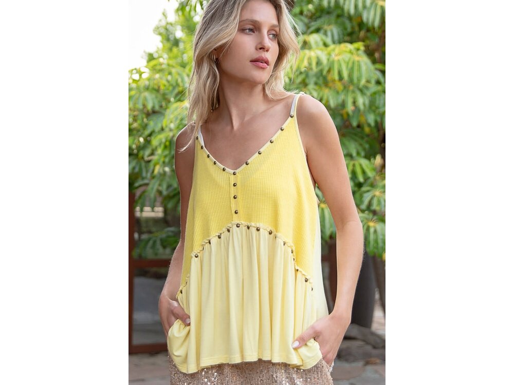 Pol Penelope Tank - YKT54 - Baby Yellow