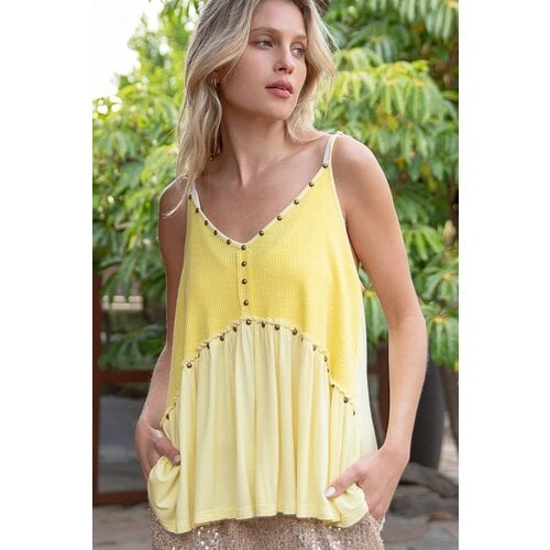 Pol Penelope Tank - YKT54 - Baby Yellow